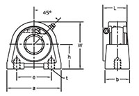 Accu-Loc® Concentric Collar Locking Tapped Base Pillow Block Unit, UESHE200 Series-2