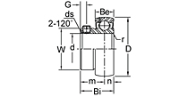 Set Screw Locking Bearing Insert, B200 Series-2