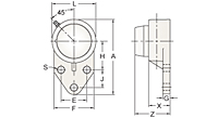 Set Screw Locking Three-Bolt Flange Bracket Unit With Closed Cover, BFBL200MZ2CE Series-2