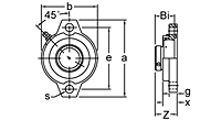 Set Screw Locking Two-Bolt Flange Unit, BLFL200 Series-2