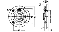 Set Screw Locking Piloted Flange Cartridge Unit, BME200 Series-2