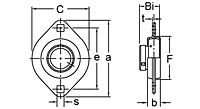 Set Screw Locking Two-Bolt Flange Unit, BPFL200 Series-2