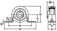 Set Screw Locking Pressed Steel Pillow Block Unit, BPR200 Series-4