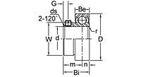 Set Screw Locking Bearing Insert, BR200 Series-2