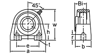 Set Screw Locking Tapped Base Pillow Block Unit, BSHE200 Series-2