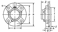 Set Screw Locking Piloted Flange Cartridge Unit With Closed Cover, CUCFC200CE Series-2