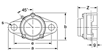 Set Screw Locking Two-Bolt Flange Unit With Closed Cover, CUCFL200CE Series-2