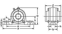 Set Screw Locking Pillow Block Unit With Two Open Covers, CUCP200C Series-2