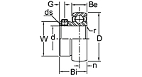 Set Screw Locking Bearing Insert, K000 Series-2