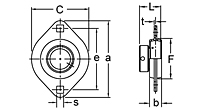 Eccentric Collar Locking Two-Bolt Flange Unit, KHPFL200 Series-2