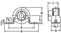 Eccentric Collar Locking Pressed Steel Pillow Block Unit, KHPP200 Series-2