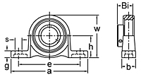 Set Screw Locking Pillow Block Unit, KP000 Series-2