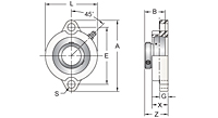 Set Screw Locking Two-Bolt Flange Unit, MBLF200 Series-2