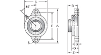 Set Screw Locking Two-Bolt Flange Unit, MBLFL200 Series-2