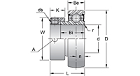 Stainless Steel Eccentric Collar Locking Bearing Insert, MU000 Series-2