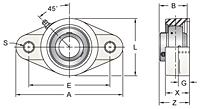 Set Screw Locking Two-Bolt Flange Unit, MUCNFL200 Series-2