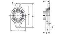 Eccentric Collar Locking Two-Bolt Flange Unit, MUFL000 Series-2