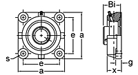 Set Screw Locking Four-Bolt Flange Unit, UCCJO300 Series-2