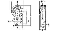 Set Screw Locking Three-Bolt Flange Bracket Unit, UCFB200 Series-2