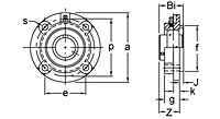 Set Screw Locking Piloted Flange Cartridge Unit, UCFC200 Series-2