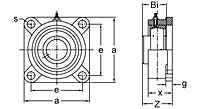 Set Screw Locking Expansion Four-Bolt Flange Unit, UCFEU300 Series-2