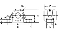 Set Screw Locking Low Base Pillow Block Unit With Two Open Covers, UCLP200C Series-2