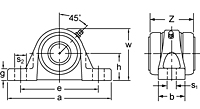 Set Screw Locking Pillow Block Unit With Two Open Covers, UCP200C Series-2