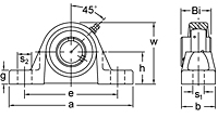 Set Screw Locking Pillow Block Unit, UCP200 Series-2