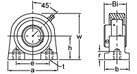 Set Screw Locking Tapped Base Pillow Block Unit, UCPA200 Series-2