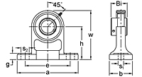 Set Screw Locking Pedestal Base Pillow Block Unit, UCPH200 Series-2