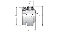 Kanigen Protection Accu-Loc® Concentric Collar Locking Bearing Insert, UE200MZ20 Series-2