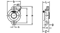 Accu-Loc® Concentric Collar Locking Two-Bolt Flange Unit, UEFX200 Series-2