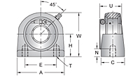 Accu-Loc® Concentric Collar Locking Tapped Base Pillow Block Unit, UEMTB200MZ20 Series-2