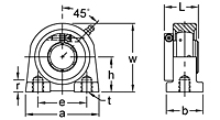 Accu-Loc® Concentric Collar Locking Tapped Base Pillow Block Unit, UEPA200 Series-2