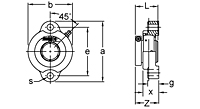 Accu-Loc® Concentric Collar Locking Two-Bolt Flange Unit, UETFT200 Series-2