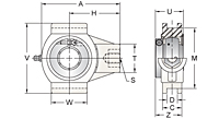 Accu-Loc® Concentric Collar Locking Wide Slot Take-Up Unit, UEWTPL200MZ20 Series-2