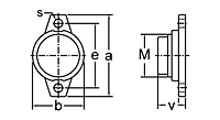 Eccentric Collar Locking Two-Bolt Flange Unit With Closed Cover, UFL000CE Series-2