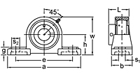 Eccentric Collar Locking Pillow Block Unit, UGP300 Series-2