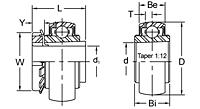 Adapter Sleeve Locking Bearing Insert, UK200+H Series-2