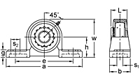 Adapter Sleeve Locking Pillow Block Unit, UKP300+H Series-2