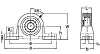 Adapter Sleeve Locking Pillow Block Unit, UKPU300+H Series-2