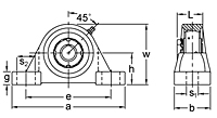 Adapter Sleeve Locking Pillow Block Unit, UKPX00+H Series-2