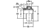 Set Screw Locking Bearing Insert, UR200 Series-2