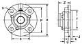 Set Screw Locking Piloted Flange Cartridge Unit With Open Cover, CUCFC200C Series-2