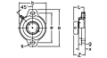 Eccentric Collar Locking Two-Bolt Flange Unit, KHLFL200 Series-2