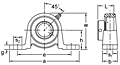 Eccentric Collar Locking Pillow Block Unit, KHPW200 Series-2