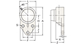 Set Screw Locking Three-Bolt Flange Bracket Unit With Closed Cover, MBFBL200CE Series-2