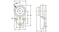 Set Screw Locking Three-Bolt Flange Bracket Unit With Open Cover, MBFBL200C Series-2