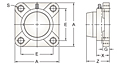 Set Screw Locking Four-Bolt Flange Unit With Closed Cover, MBFPL200CE Series-2