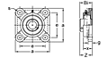 Set Screw Locking Four-Bolt Flange Unit, UCF300 Series-2